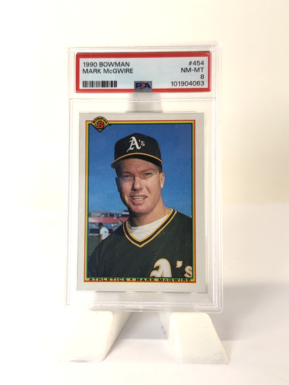 1990 Bowman #454 Mark McGwire PSA 8 NM-MT